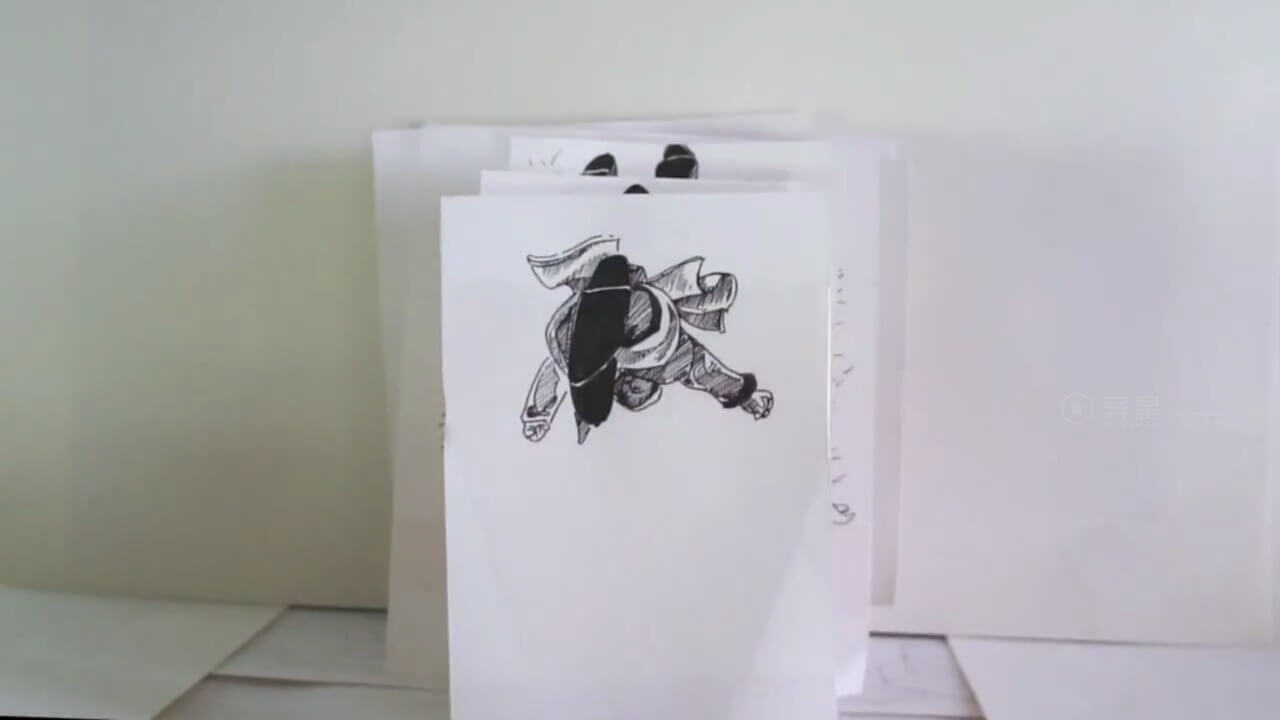 「刺客信条」创意手绘翻纸动画-翻纸, 手绘, 动画, 剪纸, 剌客信条