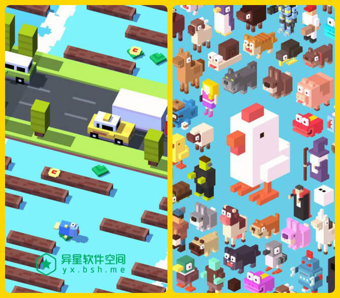 天天过马路「Crossy Road」for Android v3.5.3 完美破解版 —— 呆萌有趣 / 休闲益智的萌宠小怪兽过马路游戏-马路, 闯关, 过马路, 街道, 虐心, 萌宠, 神龙, 益智, 游戏, 小怪兽, 呆萌, 像素, 休闲