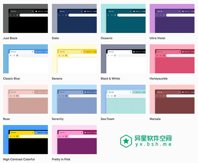 Chrome 浏览器 12 款最新官方主题下载 —— 谷歌 Chrome 官方团队倾情推出，给 Chrome 换个装扮吧！-颜色, 设计, 美化, 皮肤, 浏览器, 插件, 壁纸, 主题, google, Chrome