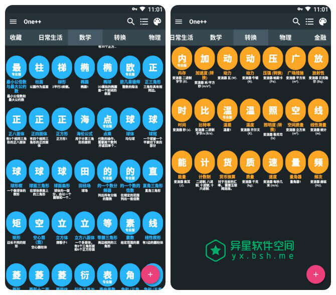 One++ Rechner Pro「原Easy4Me」v1.7.5 for Android 直装破解版 —— 不用输入计算公式 / 计算你想知道的一切-面积, 金融, 边长, 转换器, 计算器, 角度, 物理, 数学, 对角线, 体积, One++ Rechner, One++