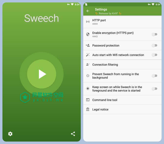 Sweech v24 for Android 直装付费高级版 —— Android 设备轻松与PC/平板/手机等任何设备传输文件-音乐, 视频, 文档, 文件传输, 应用, 图像, 传输文件, Sweech