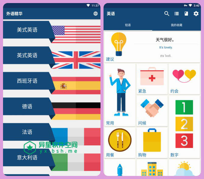 外语精华「Travel Phrasebook」v18.1.0 for Android 解锁专业版 —— 助您快速学习最常用的外语会话及生字-词汇, 短语, 旅行翻译, 旅行, 教育, 学习, 外语, 会话