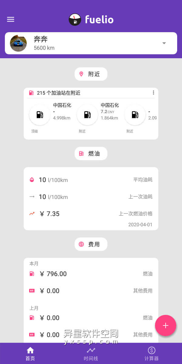 Fuelio v7.14.0 for Android 官方清爽专业版 —— 跟踪您汽车的行驶里程、费用、服务开支等信息-费用, 行驶里程, 统计, 燃料, 油耗, 汽车, 汽油, 开支, 图表, 加油站, Fuelio