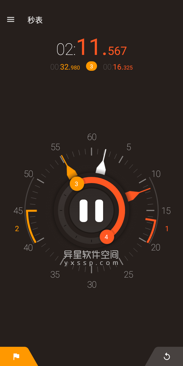Hybrid Stopwatch Timer v3.2.6 for Android 解锁高级版 —— 一款设计独特、方便并可精确计时的 Android 应用-计时器, 计圈, 精密计时, 秒表, 定时器, 单圈计时, 倒计时, Stopwatch Timer, Hybrid