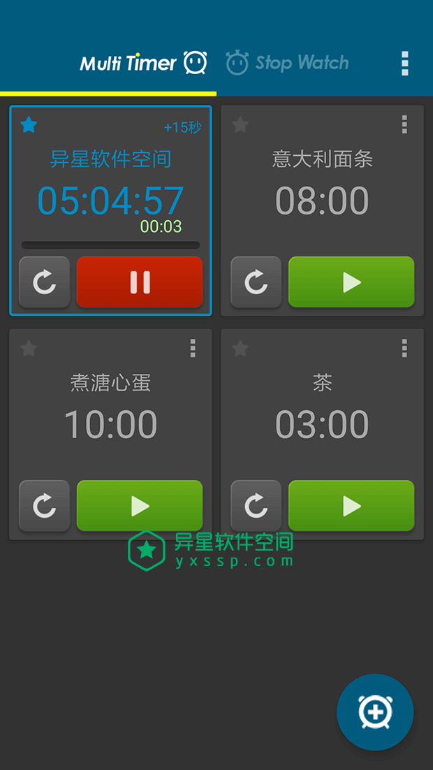 Multi Timer「多工计时器」v2.11.2 for Android 解锁高级版 —— 设计精美的时间管理应用，可同时运行多个计时器-计时器, 计时, 秒表, 提醒, 倒计时器