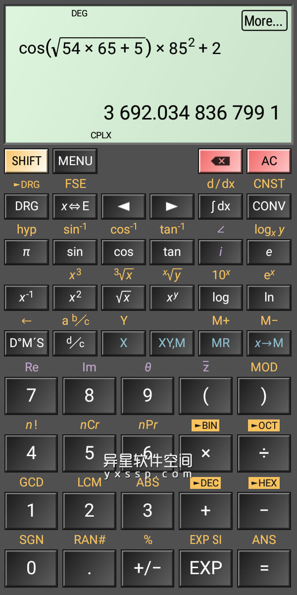 HiPER Calc Pro v10.4.1 for Android 解锁高级版 —— 一款功能强悍的多功能科学计算器应用-计算器, 计算, 算术运算, 科学计算器, 分数, 函数, 二进制