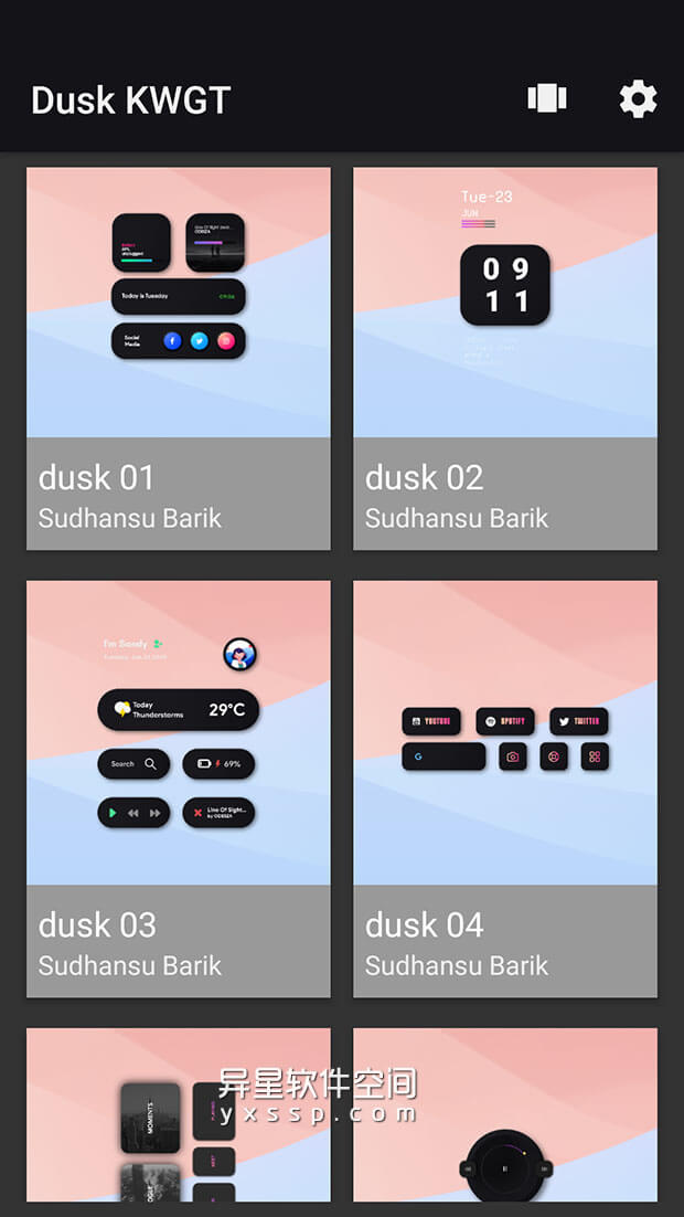 Dusk KWGT v2020.Sep.15.18 for Android 解锁付费版 —— 一款基于 KWGT 的70个精美小部件的组合应用-美化, 窗口小部件, 桌面, 小部件集, 小部件, KWGT, Dusk KWGT