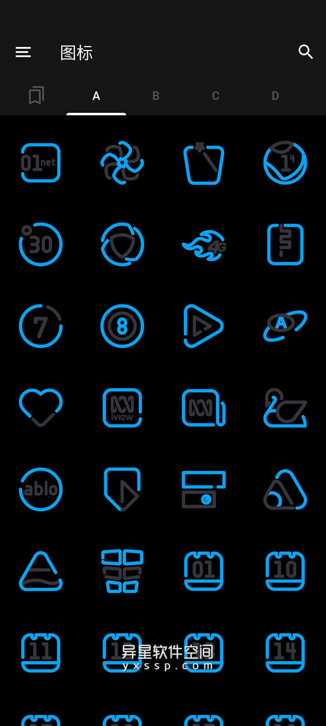 Lineblack - Blue icon Pack v1.0 for Android 修改版 —— LineBlack Blue 是 LineBlack 图标包的蓝色版本-美化, 壁纸, 图标包, 图标, Lineblack